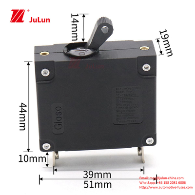 20A 해양 전류 과부하 보호기 레스 브레이커 재설정 트오글 타입 윈치 소리 회로 차단기 40A AC DC
