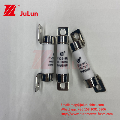 세라믹 튜브 14x51 15A 40A 50A EV325 퓨즈 750VDC EV32520KA 세라믹 자동차 볼트 퓨즈 10A-50A ISO8820/JASO D622