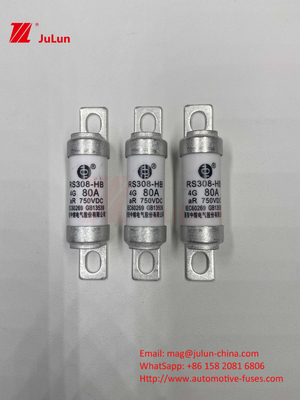 M6 볼트형 EV 퓨즈 750V 80A10A 30A 50A 750VDC EV 퓨즈