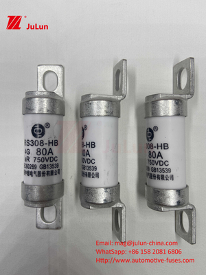 M6 볼트형 EV 퓨즈 750V 80A10A 30A 50A 750VDC EV 퓨즈