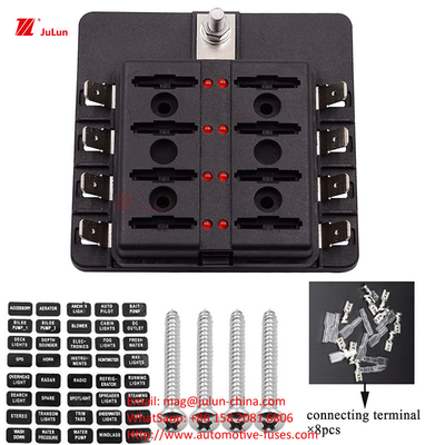 ANS/MIDI 30A-500A 작은 구리 접촉 피지 홀더 자동차 피지의 자동 재설정을위한 EU UL 표준에 적합합니다.