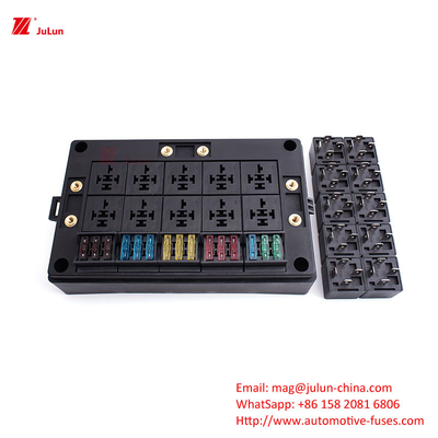 ANS/MIDI 30A-500A 작은 구리 접촉 피지 홀더 자동차 피지의 자동 재설정을위한 EU UL 표준에 적합합니다.