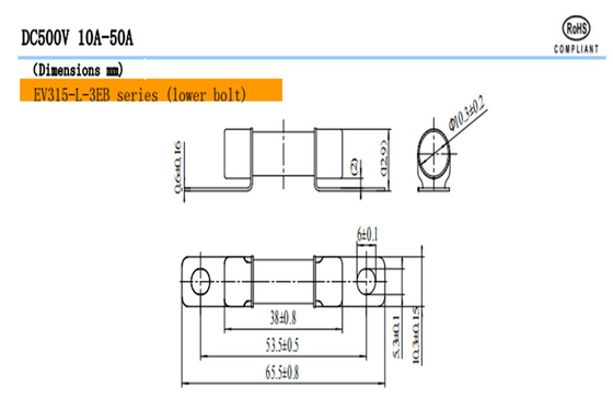 EV315-H EV315-L 3E / 3EB / 3ED 도로 차량 피질 DC500V 10A-50A 전기 자동차 특별