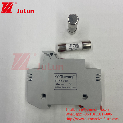 10x38mm 32A 은 원소 태양 퓨즈 광 조력 RT18-32X 10*38mm 실린더 퓨즈 홀더 32A 690V 낮은