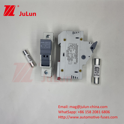 SeanRo 태양광 PV Din 철도 퓨즈 홀더 퓨즈 링크 10 * 38mm 1000V 15amp DC 퓨즈 25A