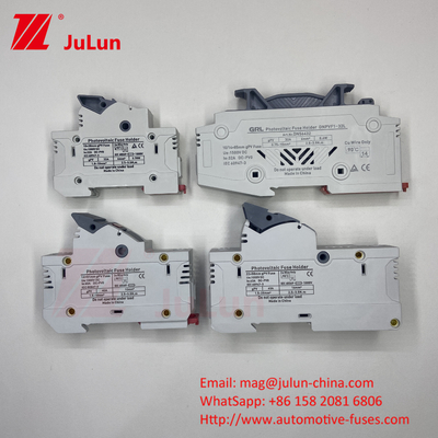 SeanRo 태양광 PV Din 철도 퓨즈 홀더 퓨즈 링크 10 * 38mm 1000V 15amp DC 퓨즈 25A