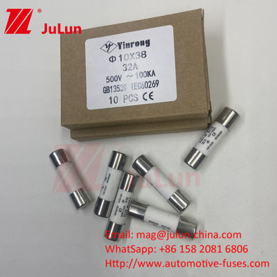 3A 10*38mm 태양광 시스템용 세라믹 PV 스트링 퓨즈 AC220V AC380V AC50 0V AC690V AC800V