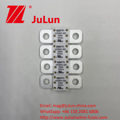 150VDC 등급전압 세라믹 A202001-500A 구리 은, 쿼츠 모래 및 금으로 만든 구멍 거리가 39mm의 자동차 안전기