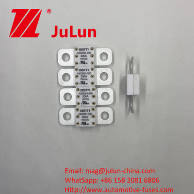 고전류 등급 A202001-100A 150VDC 단회로 보호용 세라믹 자동차 안전장치 150VDC 100A 150A 200A 250A 300A 350A 400A 500A