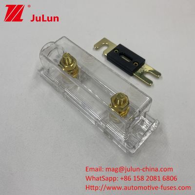 투명한 ANL 퓨즈 홀더 먼지 방지 설계 20A 30A 80A 100A 200A 300A 400A 500A 등급 전류