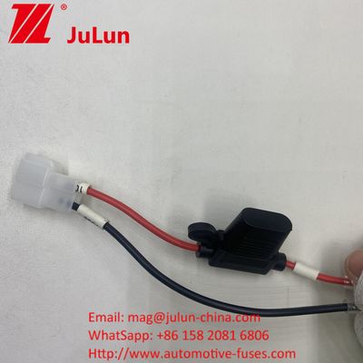 배터리 퓨즈 홀더 커넥터 확장 케이블 와이어 허리네스 커넥터 빨간색 2 핀 커넥터 어린이용 12V 탈 트럭 전기 ATV 에바이크