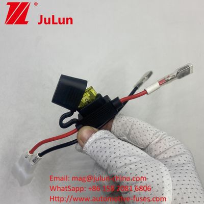 배터리 퓨즈 홀더 커넥터 확장 케이블 와이어 허리네스 커넥터 빨간색 2 핀 커넥터 어린이용 12V 탈 트럭 전기 ATV 에바이크