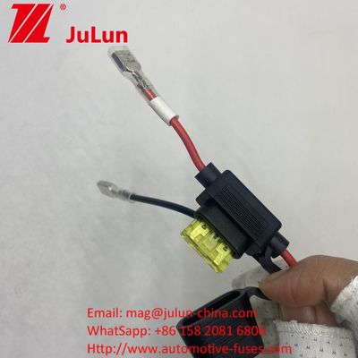 퓨즈 홀더 8AWG 인라인 블레이드 30A 케이블 리드 와이어 퓨즈 홀더 8AWG 인라인 블레이드 케이블 리드 와이어 정품 50Amp 플러그 스타일 전원 연결기 8mm 링 터미널 정품 50Amp 플러그 스타일