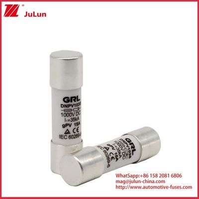 15A 1000VDC 퓨즈 링크 태양 GPV DC 퓨즈 10 * 38mm 32A 등급