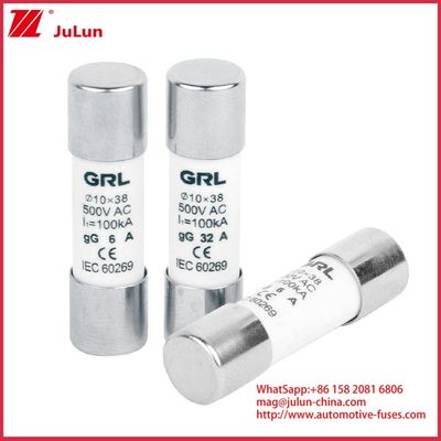 15A 1000VDC 퓨즈 링크 태양 GPV DC 퓨즈 10 * 38mm 32A 등급
