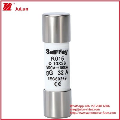 RS15 GG32A 500VDC 100KA 세라믹 자동차 안전기 10*38mm 홀더 IEV60269