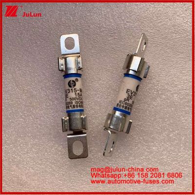 EV 에너지 10*38mm 튜블 퓨즈 EV315-M 3E 15A 500VDC 전기 차량용 볼트 설치 JASO D622 표준을 충족합니다