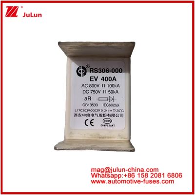 사용 범주 EV 400A AC800V 100KA DC750V 50KA 전기 차량용 세라믹 튜브 자동차 회로 보호 피지