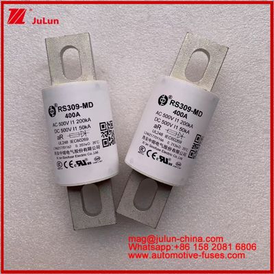RS309-MD 400A 500VAC 200KA 500VDC 50KA AR 튜블러 세라믹 자동차 안전 장치 볼트 설치 반도체 보호