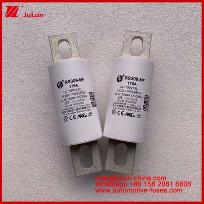 RS309-MF 175A 750VDC UL 튜블러 세라믹 퓨즈 AR 750VDC/700AC IEC 20KA GB 5-800A 전기 차량 및 전력 시스템