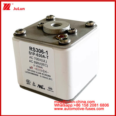RS306-1 S1P-630A-T AC700 ((UL) Ar AC690V ((IEC) 200KV 평면 카레믹 피우스 EV 또는 HEV 전기 차량 견인
