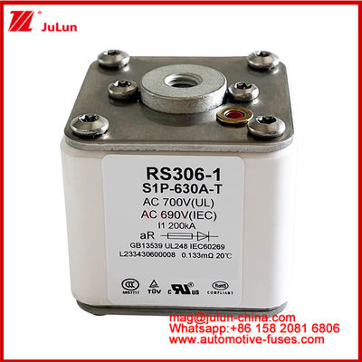 RS306-1 S1P-630A-T AC700 ((UL) Ar AC690V ((IEC) 200KV 평면 카레믹 피우스 EV 또는 HEV 전기 차량 견인