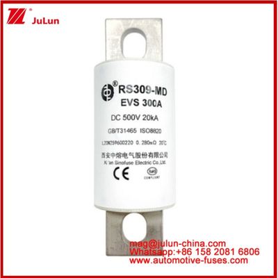 RS309-MD EVS-300A 카레믹 튜버 퓨즈 DC500V 20KA 전기 차량 볼트 연결 구조 자동차 애플리케이션 디자인 우수한 DC 성능