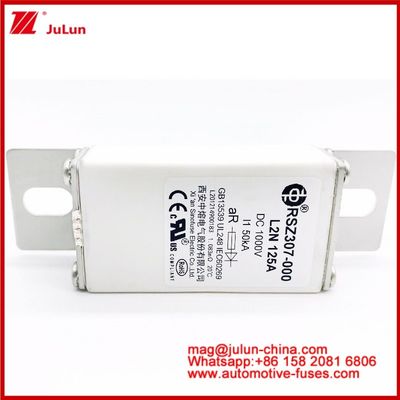 125A DC1000V 50KA AR 카레믹 튜버 RSZ307-000 L2N 피질 자동차 볼트 스터드 마운트 설계에서 EV/HEV 보호를 위해