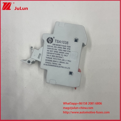 PV FUSE 10*38mm 30A 1000VDC 6 KV 등급 충동 저항 전압 20kA의 높은 깨기 용량을 가진 태양광 PV 퓨즈