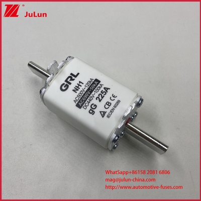NH000 NT000 300A 225A 500V 120kA 고 차단 용량 퓨즈 퓨즈 링크, GG-gL 칼 컨택터 블레이드 포함