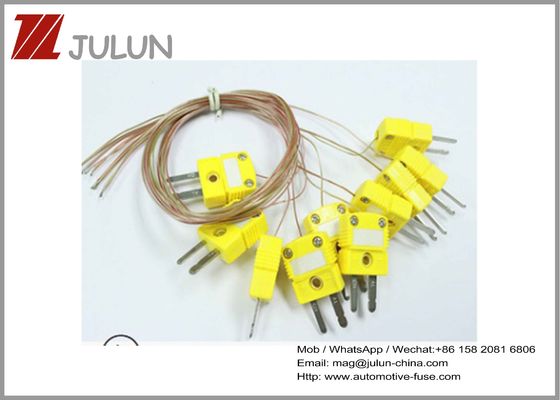 OMEGA 노란색 열전쌍 커넥터 K 유형 온도 측정 와이어 플러그 소켓 SMPW-K-M 커넥터