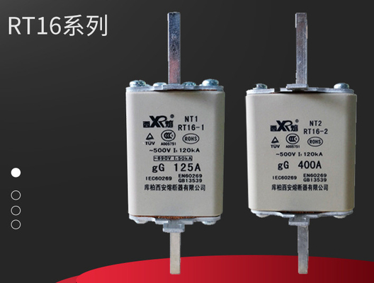 저전압 파괴 나이프 유형 휴즈 400V / 500V / 690V 6-1250A를 녹이기