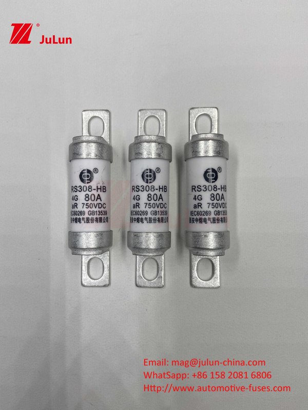 M6 볼트형 EV 퓨즈 750V 80A10A 30A 50A 750VDC EV 퓨즈