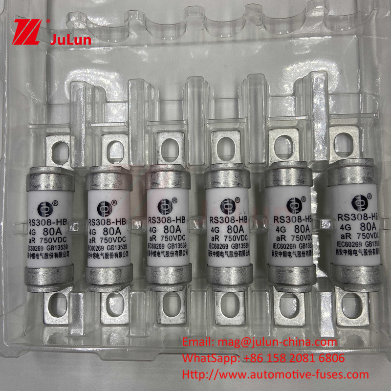 전기차 퓨즈 환경 신뢰성 ISO8820, JASO D622 및 GB/T31465 30A 40A 50A 80A 750VDC