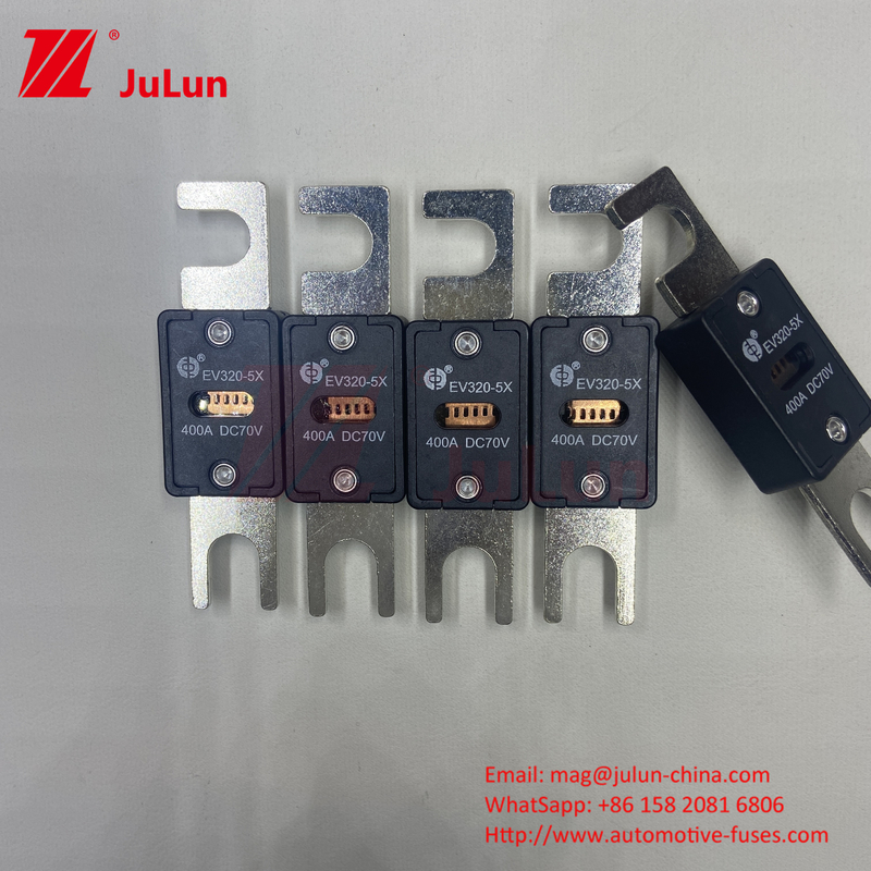 EV320-5C-400A-N 70VDC 초하하압 및 단회로 보호용 검은 구리 자동 블레이드 안전 장치