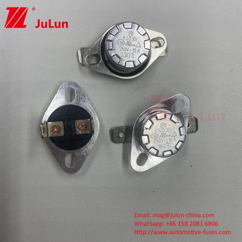 KSD301 / KSD302 온도 조절기 정상 닫힌 점프 스위치 바람 온도 Bimetal 스냅 액션 온도 조절기 KSD301 Bimetal Therma
