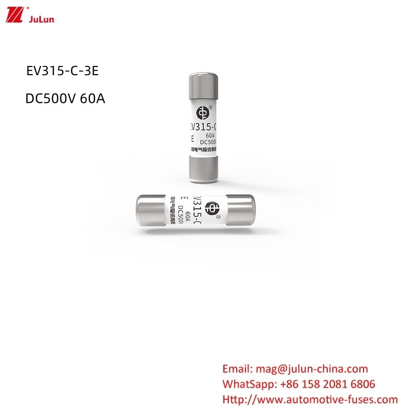 새로운 에너지 전력 중압 고압 세라믹 퓨즈/ EV315-C-3E DC500V 10A,15A,20A,30A,40A,50A.60A