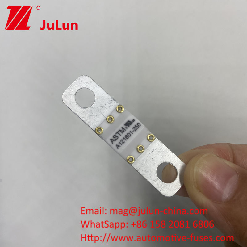 A121601-250A A121601-200A 높은 전류 EV 에너지 저장 배터리용 ASTM 구리 자동차 블레이드 퓨즈