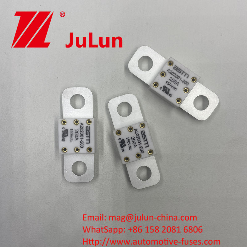 ASTM A202001-100A 150VDC 작은 크기의 세라믹 자동차 안전기 M8 고전량 등급 단회로 보호용으로 11-13N·m의 긴 토크를 권장합니다