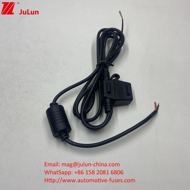퓨즈 50A 맥시 현재 등급 빨간색 10AWG 와이어 280mm 전체 길이 직선 퓨즈 홀더