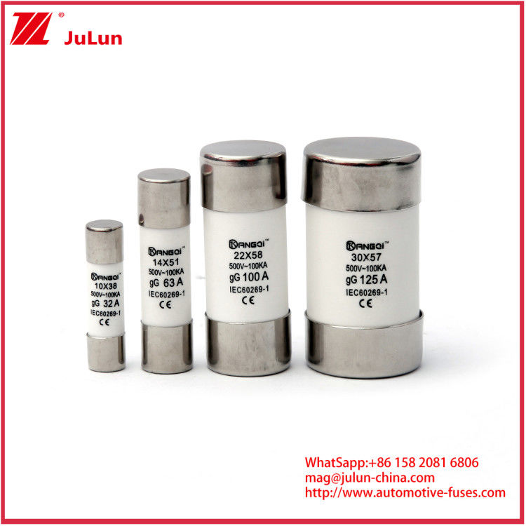 세라믹 자동차 퓨즈 20A 1000VDC PV 퓨즈 10*38mm 14*51mm 20*65mm 용량 교체 가능 1000VDC 10A 15A 25A 30A 및 IEC 안전 표준
