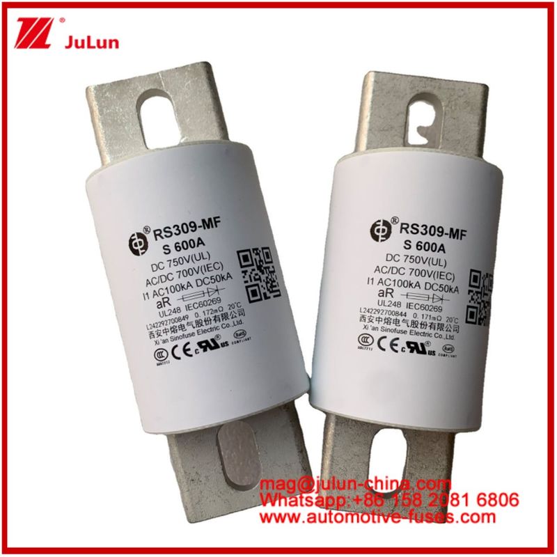 RS309-MF S 600A 750VDC 도로 튜블 세라믹 자동차 장치 및 장비 50KA 에너지 저장 및 전력 시스템 주파수 변환 컨트롤러 FUSE 충전기 전기 차량
