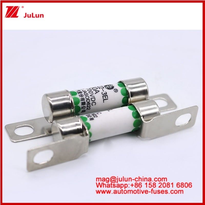 EV322 3EL 30A DC700V 튜블러 세라믹 퓨즈 전기 차량 퓨즈 볼트 연결 구조 우수한 진동 방지 기계적 충격 방지 화학적 부하 고온