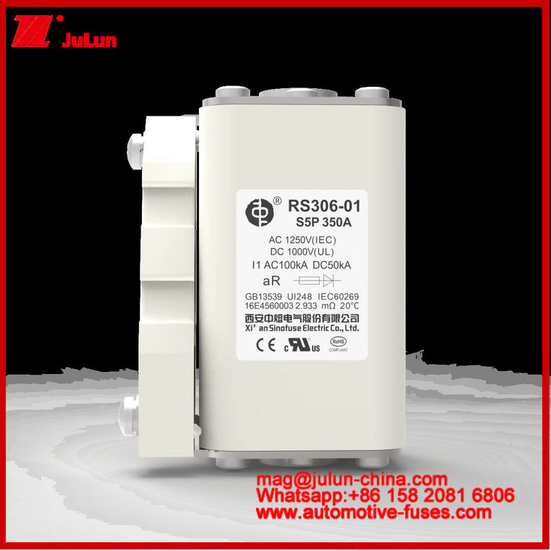 RS306-01-S5P 350A AC1250V DC1000V 50KA 평면 카레믹 피우스 고 등급 전류 단회로 보호 단절 용량