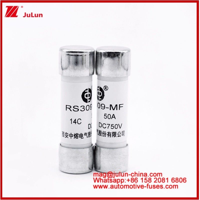 자동차 볼트 스터드 마운트 카레믹 원형 튜브 퓨즈 RS309-MF 50A DC750V DC EV / HEV