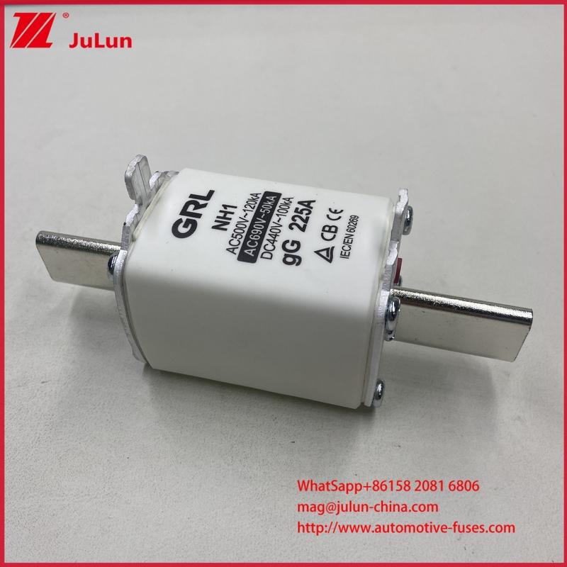 NH000 NT000 300A 225A 500V 120kA 고 차단 용량 퓨즈 퓨즈 링크, GG-gL 칼 컨택터 블레이드 포함