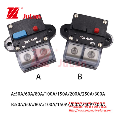 300A 48VDC 다중 회로 차단기 고전압 과부하 보호기 자동차 오디오 리트로피트 100A 복구 회로 차단기