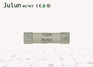 6x25mm 10a 세라믹 신관은 도금된 구리 모자를 가진 75 볼트 고전압 Dc 신관