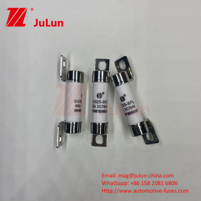 10A-50A 세라믹 볼트 장착 자동차 안전기 20KA 분쇄 용량 GB/T31465 30A 40A 50A 750VDC 14*51mm EV325