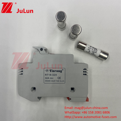 태양광 Pv 퓨즈 Din Rail 태양광 퓨즈 홀더 포토볼타이크 인버터 인라인 퓨즈 실린더 퓨즈 홀더